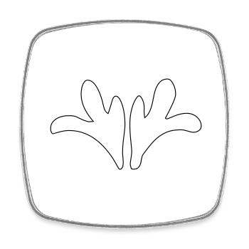 Ornament – Vectorgraphic - Square fridge magnet - white - Front
