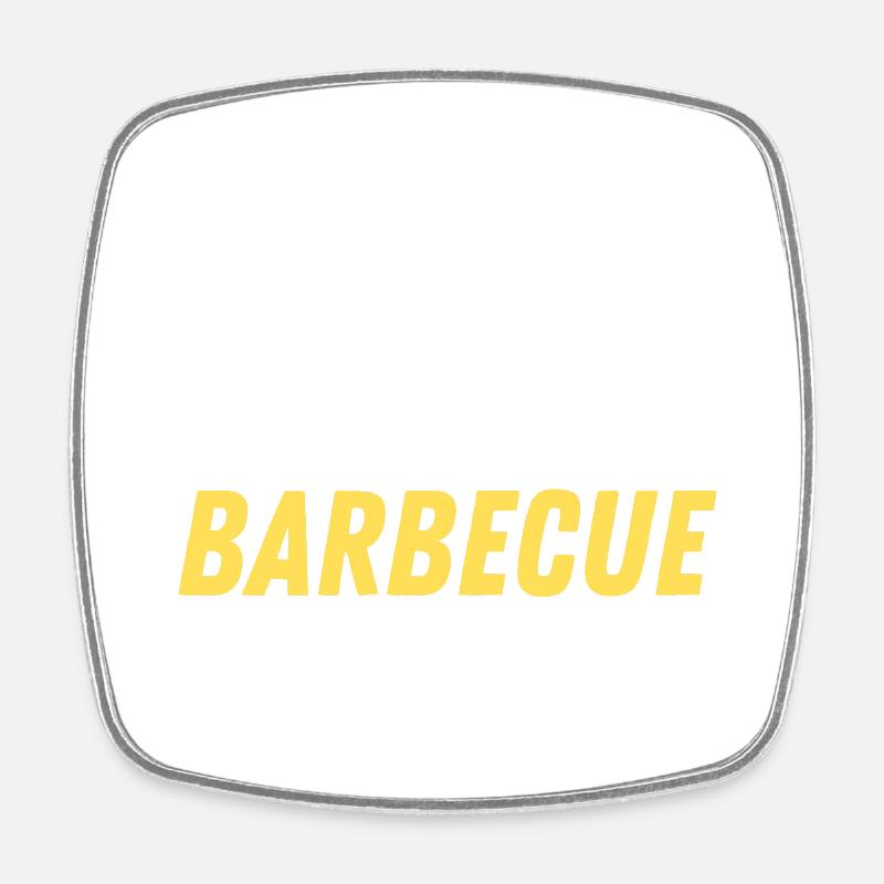 team barbecue - Magnet carré - blanc