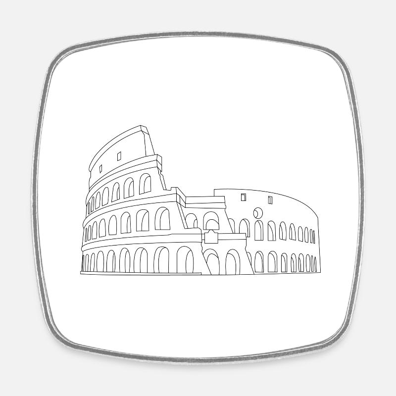 Colosseum - Square fridge magnet - white