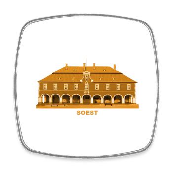 Soest Rathaus Börde Arnsberg Nordrheim-Westfalen - Viereckiger Kühlschrankmagnet - Weiß - Vorne
