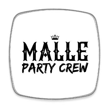 Malle Party Crew - Viereckiger Kühlschrankmagnet - Weiß - Vorne