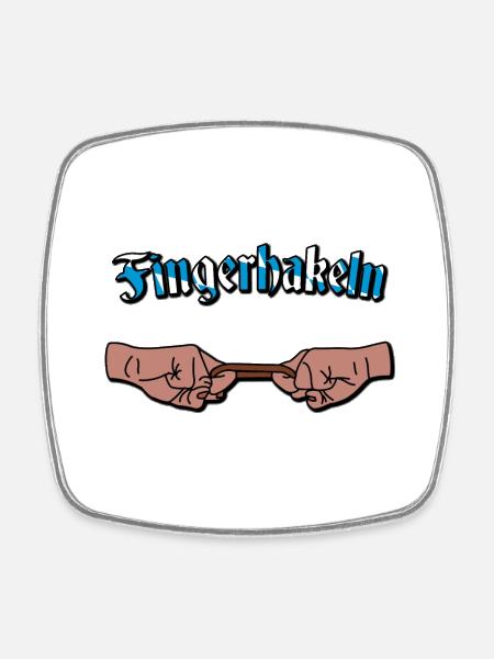 Fingehakeln - Viereckiger Kühlschrankmagnet - Weiß