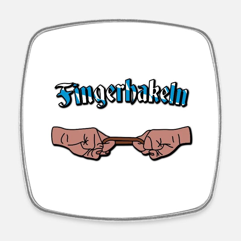 Fingehakeln - Viereckiger Kühlschrankmagnet - Weiß