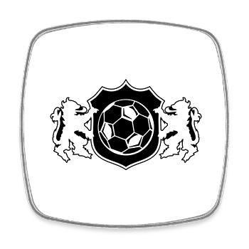 soccer wappen 01 - Viereckiger Kühlschrankmagnet - Weiß - Vorne