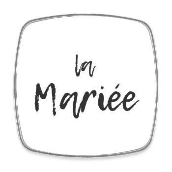 evjf humour team bride de la mariée - Magnet carré - blanc - Devant
