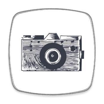 Photographer Camera Photographers Funny Photography - Square fridge magnet - white - Front