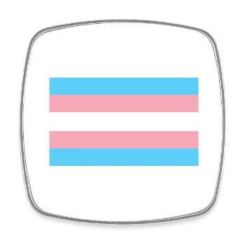 Transgender-Pride-Flagge - Viereckiger Kühlschrankmagnet - Weiß - Vorne