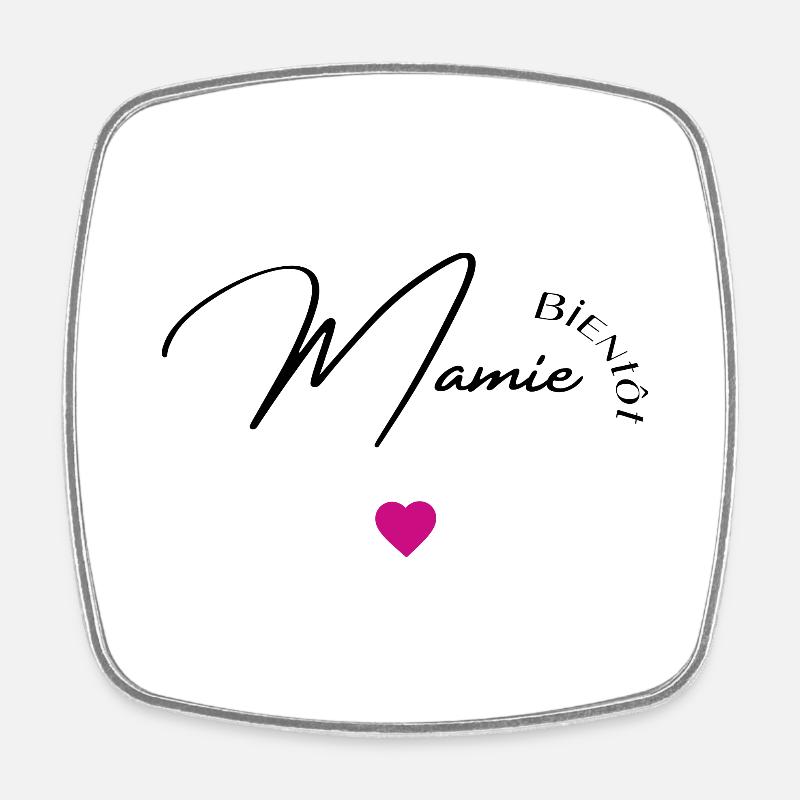 Bientôt mamie - Magnet carré - blanc