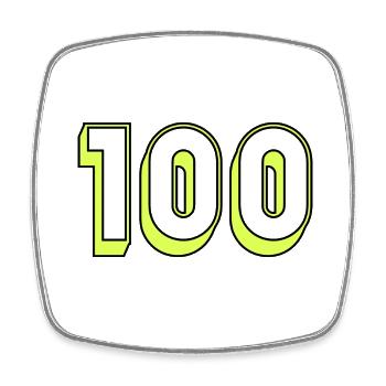 100. 100 YEARS. 100th ANNIVERSARY. HAPPY BIRTHDAY - Square fridge magnet - white - Front