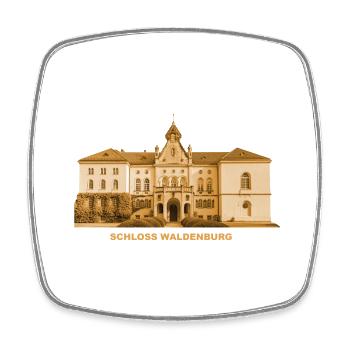 Château de Waldenburg Saxe Ville de poterie de Zwickau - Magnet carré - blanc - Devant