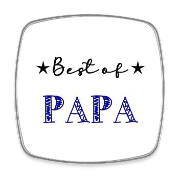 FATHER's DAY. HAPPY BIRTHDAY DAD. DAD. HAPPY BIRTHDAY - Square fridge magnet - white - Front