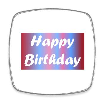 ALLES GUTE ZUM GEBURTSTAG. ALLES GUTE ZUM GEBURTSTAG. JAHRESTAG. - Viereckiger Kühlschrankmagnet - Weiß - Vorne