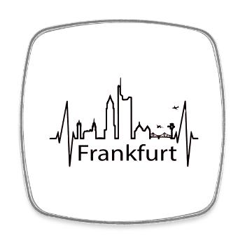Frankfurt besser - Viereckiger Kühlschrankmagnet - Weiß - Vorne