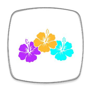 hibiskus - Viereckiger Kühlschrankmagnet - Weiß - Vorne