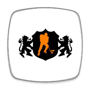 Hockey Crest 2 - Square fridge magnet - white - Front