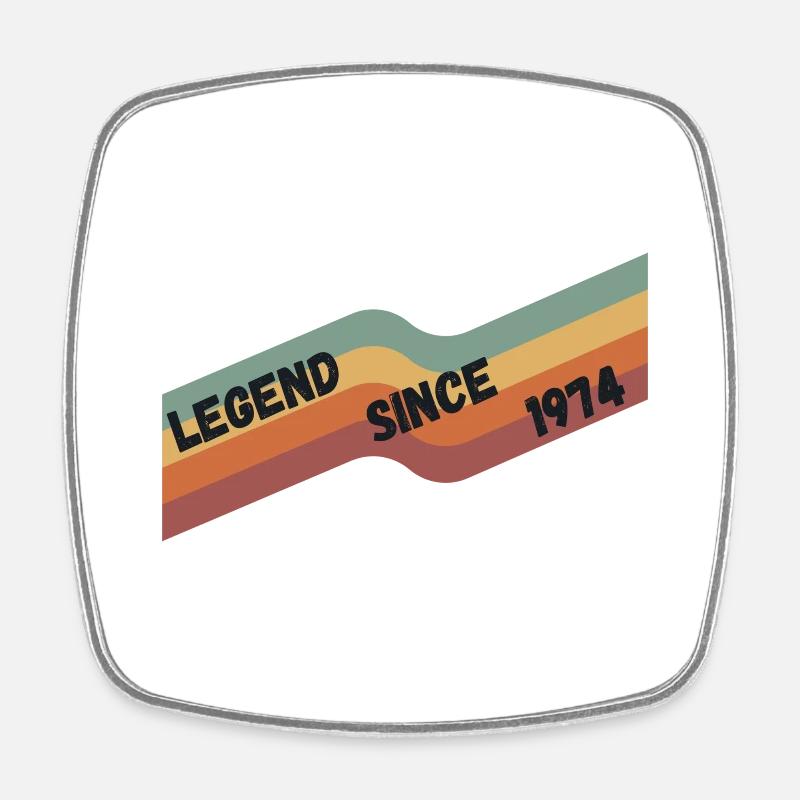 1974 - Square fridge magnet - white
