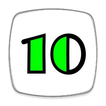 10 ANS. 10e ANNIVERSAIRE. ANNIVERSAIRE 10 ANS - Magnet carré - blanc - Devant