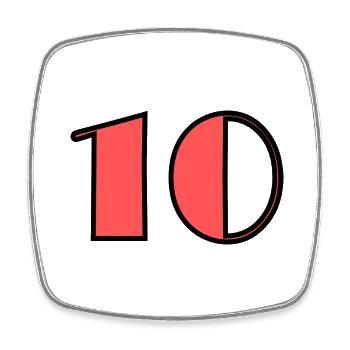 10 ANS. 10e ANNIVERSAIRE. ANNIVERSAIRE 10 ANS. 10 - Magnet carré - blanc - Devant