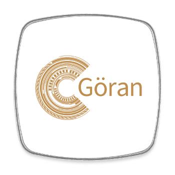 Für Göran - Viereckiger Kühlschrankmagnet - Weiß - Vorne