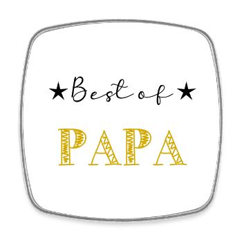 DAD. FATHER's DAY. HAPPY BIRTHDAY DAD. HAPPY BIRTHDAY - Square fridge magnet - white - Front
