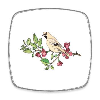 Bird - Square fridge magnet - white - Front