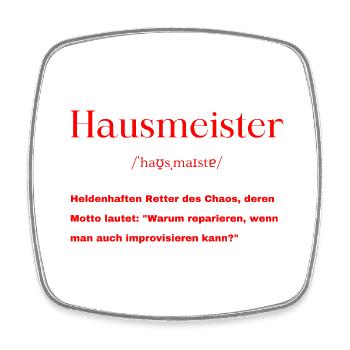 Hausmeister Definition - Viereckiger Kühlschrankmagnet - Weiß - Vorne