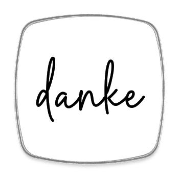 Thank you - Square fridge magnet - white - Front