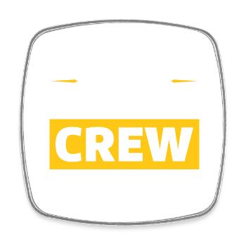 Breakdance Crew - Square fridge magnet - white - Front