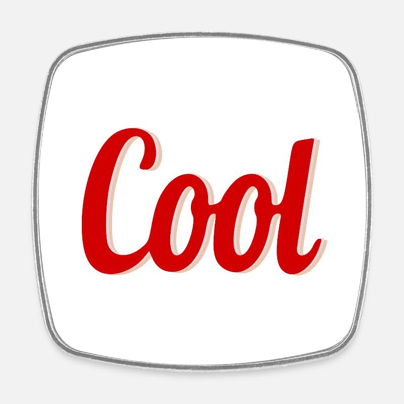 Cool - Square fridge magnet - white