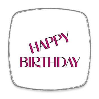 ALLES GUTE ZUM GEBURTSTAG. ALLES GUTE ZUM GEBURTSTAG. JAHRESTAG. - Viereckiger Kühlschrankmagnet - Weiß - Vorne