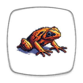 Poison dart frog dans des graphismes rétro pixel cool - Magnet carré - blanc - Devant