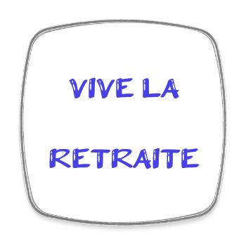 RETRAITE. RETRAITE. RETRAITEE. SENIOR. MAMIE. PAPY - Magnet carré - blanc - Devant