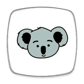 koala - Magnet carré - blanc - Devant