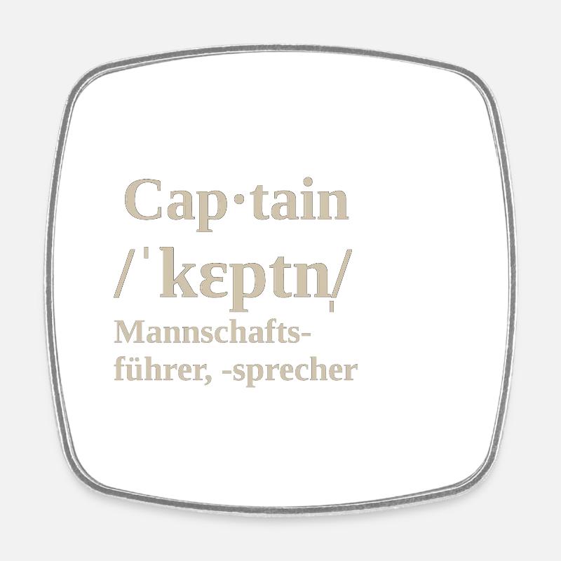 Captain - Square fridge magnet - white