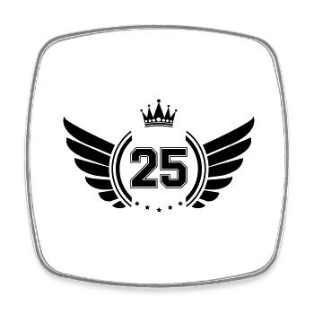 Armoiries 25 - Magnet carré - blanc - Devant