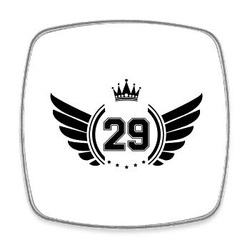 wappen 29 - Viereckiger Kühlschrankmagnet - Weiß - Vorne