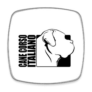 Cane Corso Italiano Profile Dogs Dog Wilsigns - Square fridge magnet - white - Front