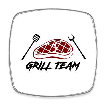 Grill Team - Square fridge magnet - white - Front
