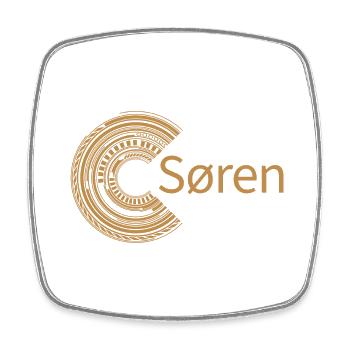 Pour Søren - Magnet carré - blanc - Devant