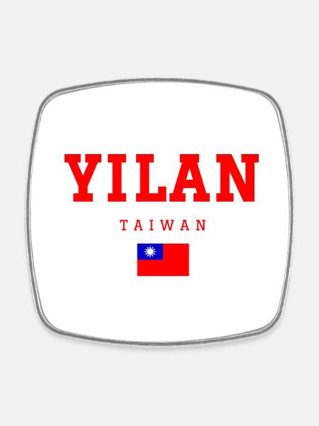 Yilan Taiwan - Viereckiger Kühlschrankmagnet - Weiß