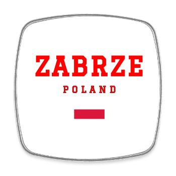 Zabrze, Poland - Square fridge magnet - white - Front