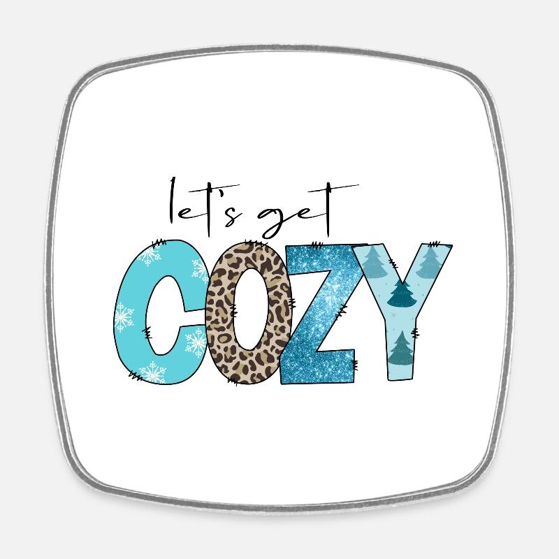 Cozy - Square fridge magnet - white