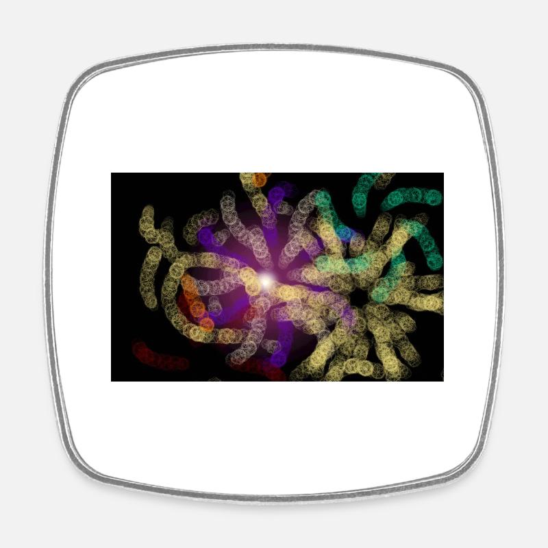 Fireworks - Square fridge magnet - white