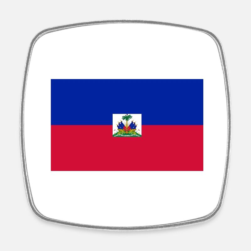 Drapeau Haiti - Square fridge magnet - white