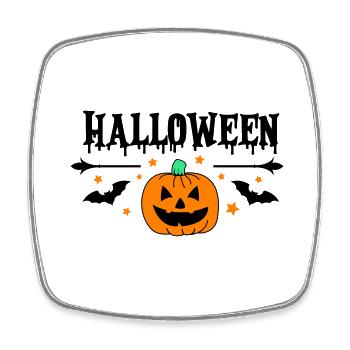 halloween - Viereckiger Kühlschrankmagnet - Weiß - Vorne