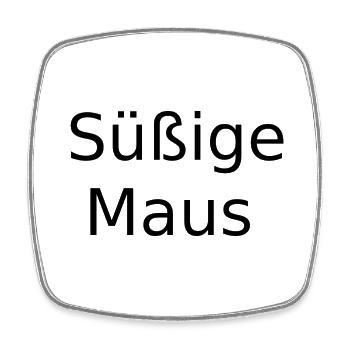 Süßige Maus - Viereckiger Kühlschrankmagnet - Weiß - Vorne
