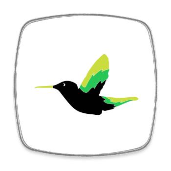 kolibri bird - Viereckiger Kühlschrankmagnet - Weiß - Vorne