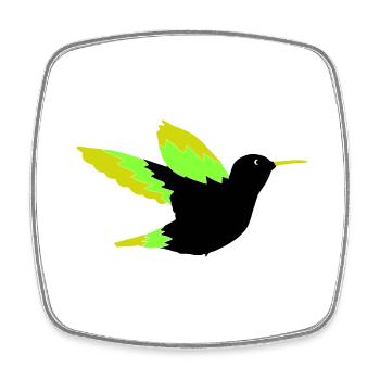 Colibri 01 - Magnet carré - blanc - Devant