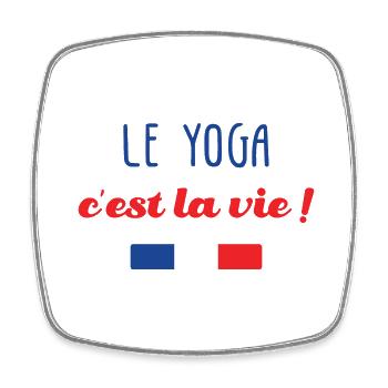 Le Yoga c'est la vie ! - Magnet carré - blanc - Devant
