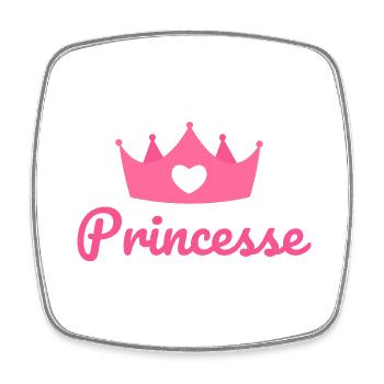 Princesse - Magnet carré - blanc - Devant